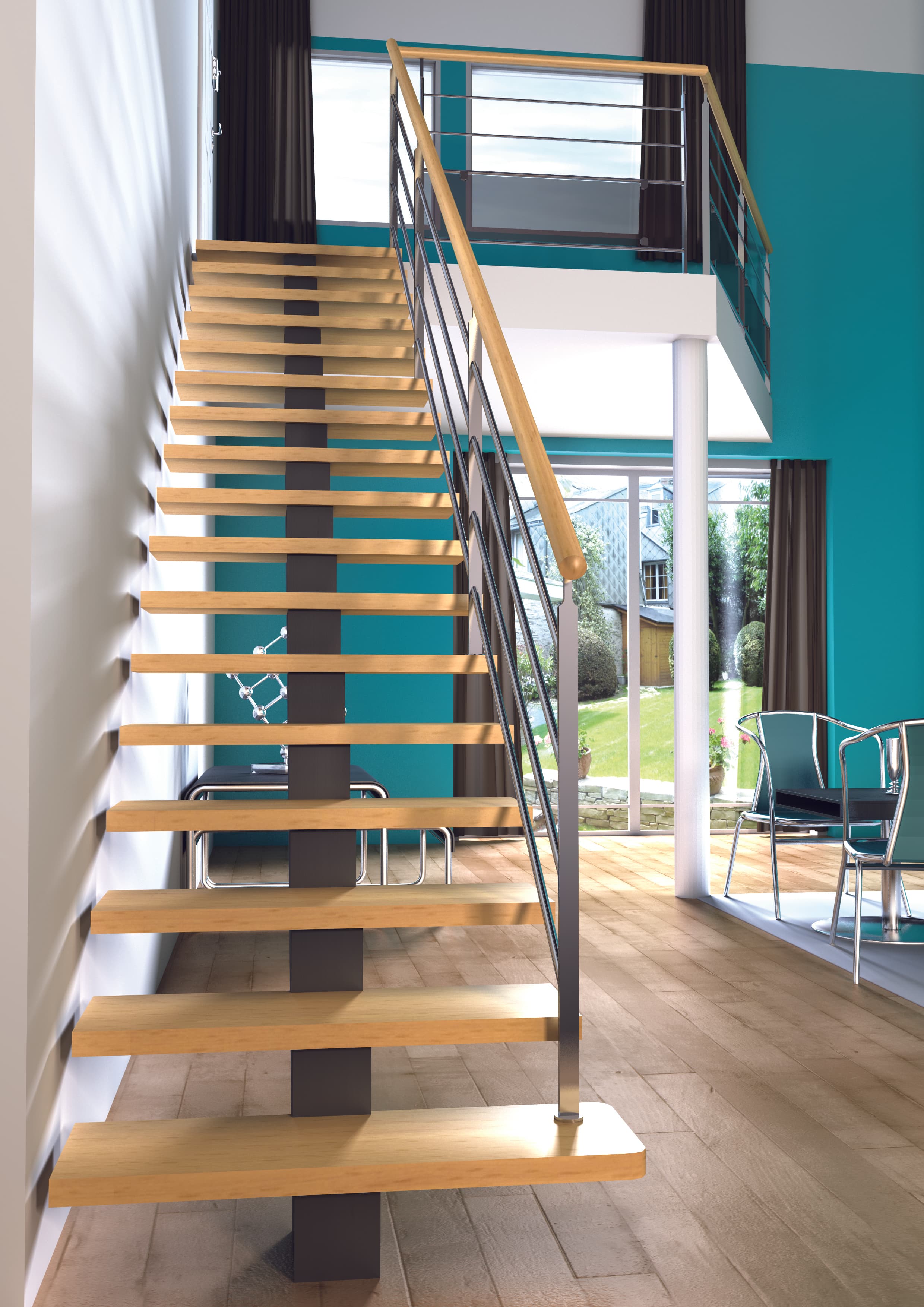 Aménagement escalier bois