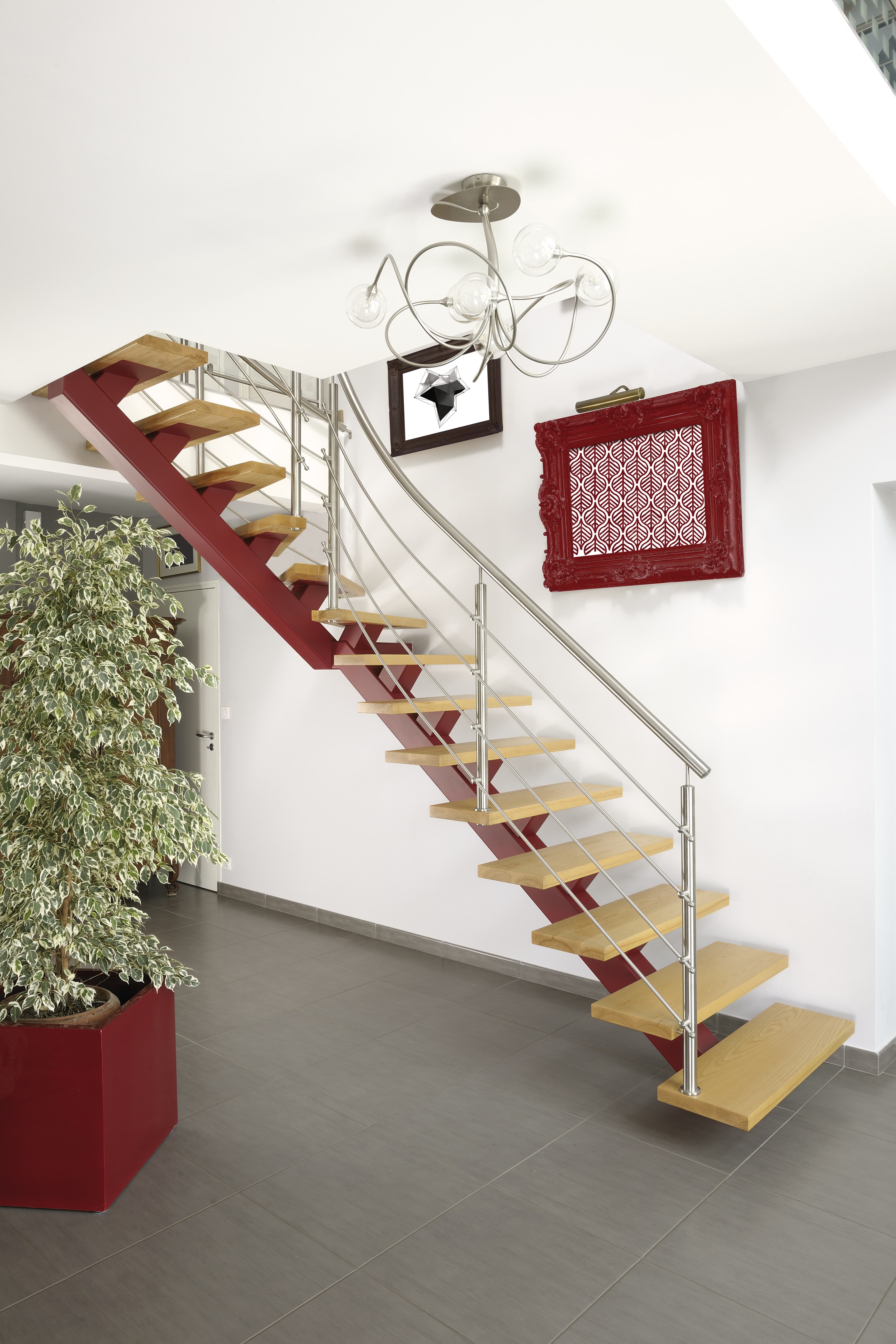 Aménagement escalier bois et aluminium