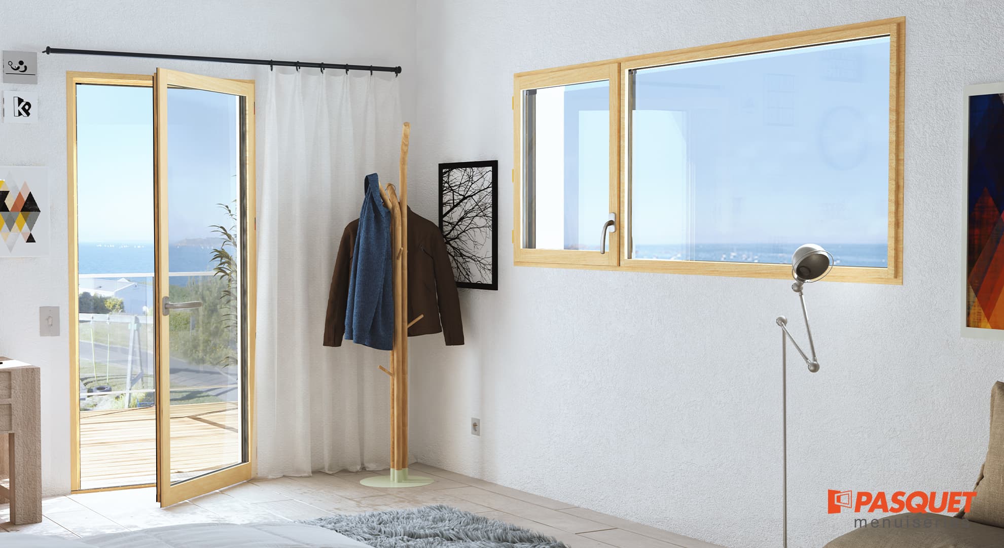 Fenêtres intérieure mixte bois et aluminium