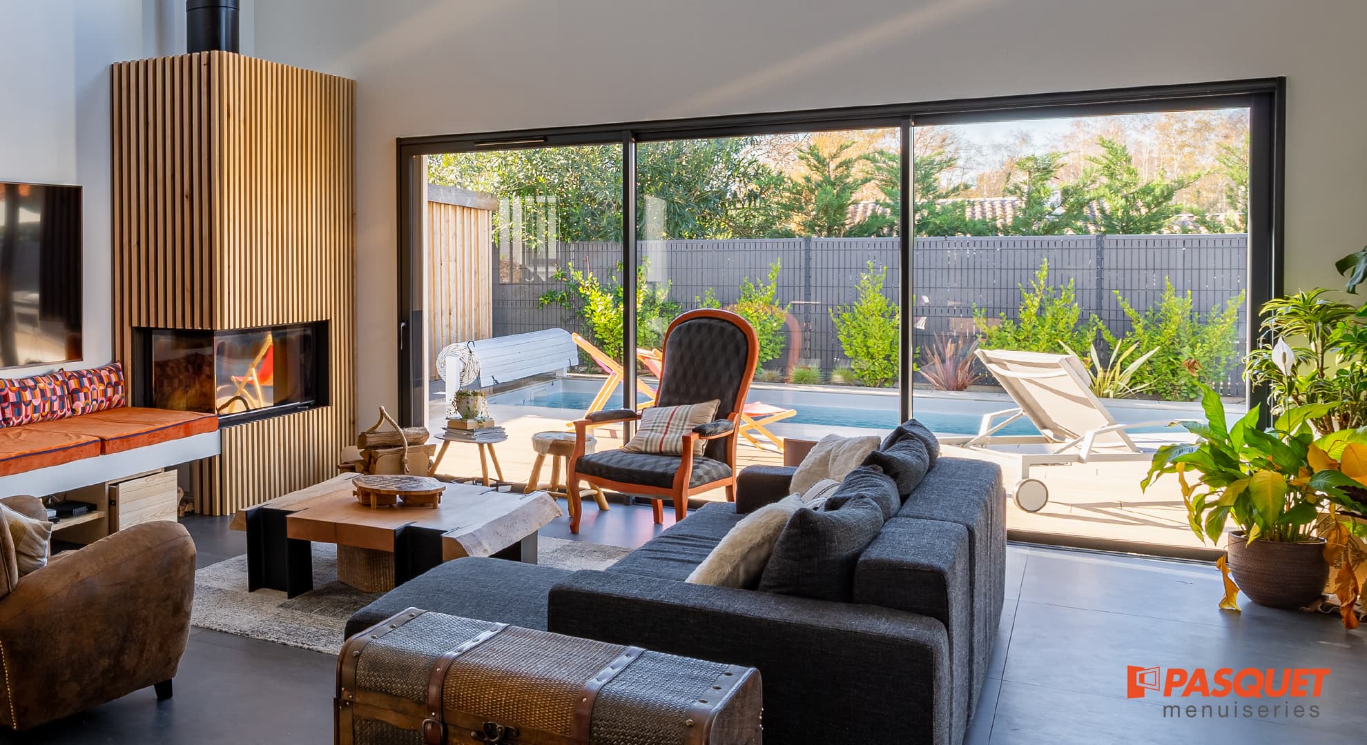 Porte fenêtre coulissante aluminium